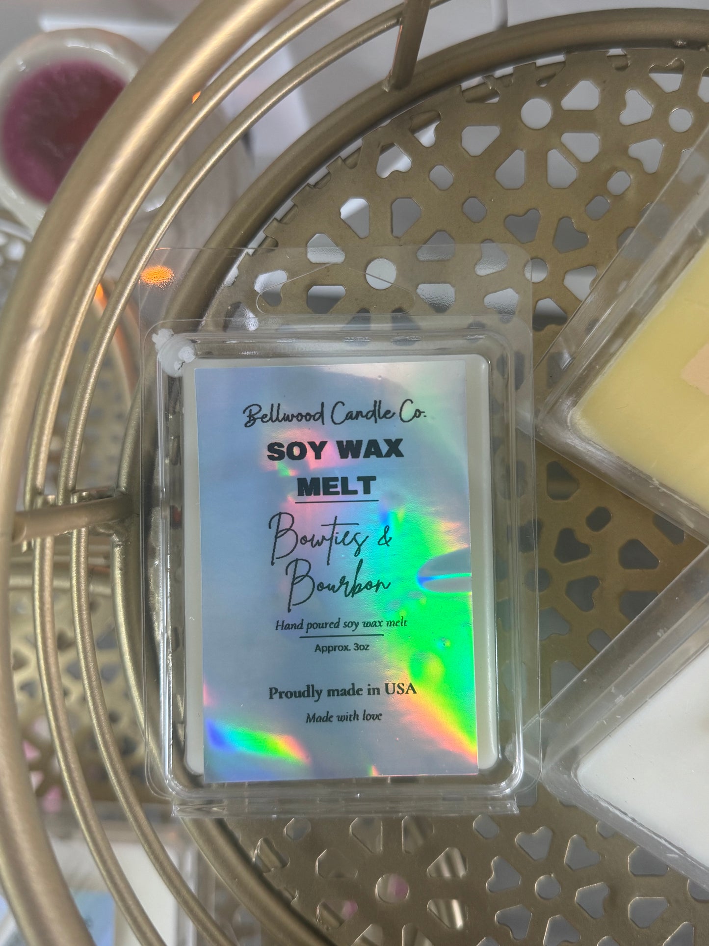 Small Wax Melt - Bow ties & Bourbon Scent