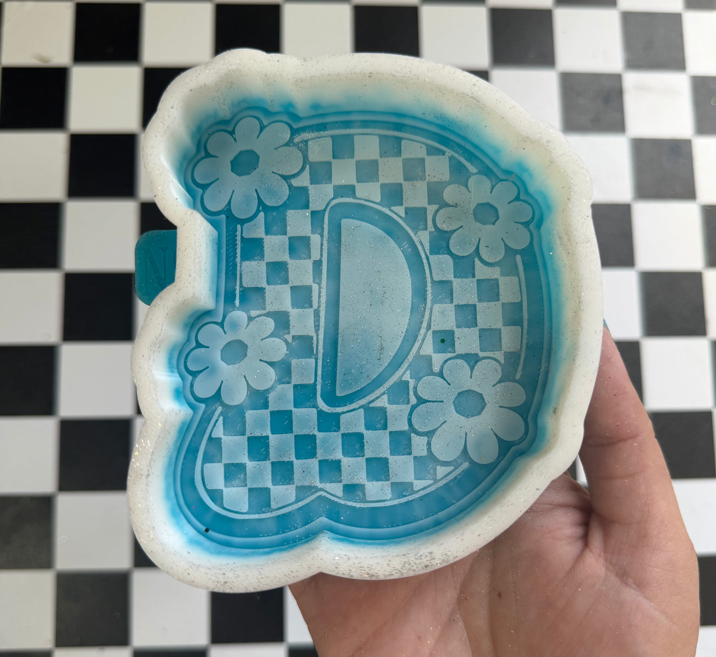 CHECKERED LETTER D FRESHIE