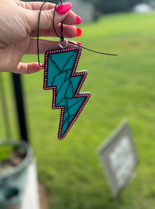 Marble Lightening Bolt - Cherry Bomb
