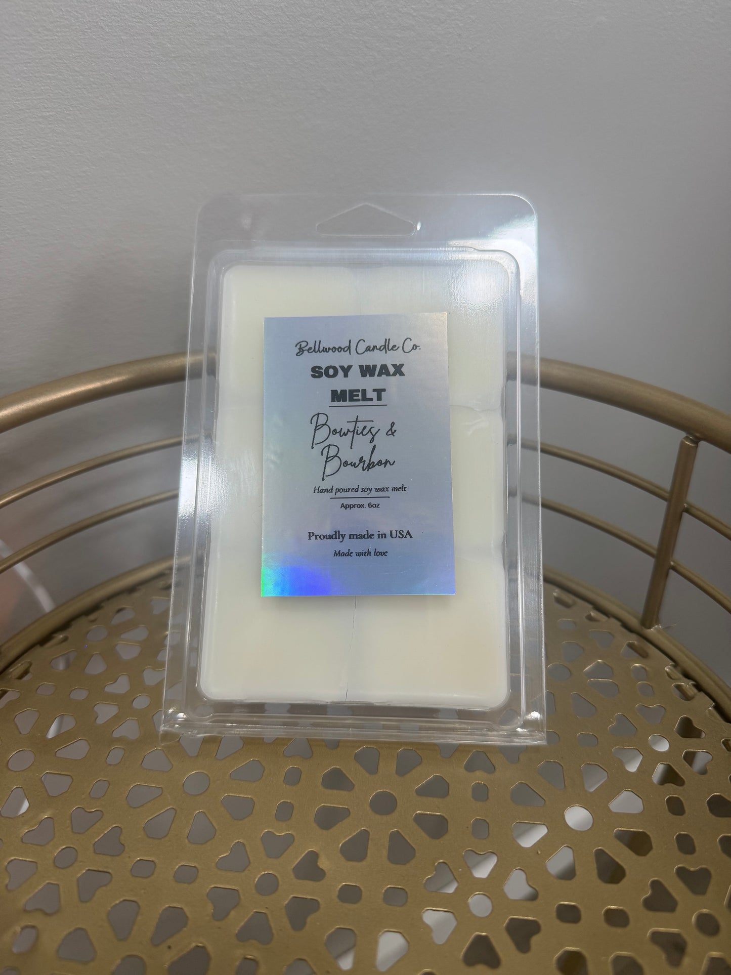 Large Wax Melt -Bow ties & Bourbon Scent