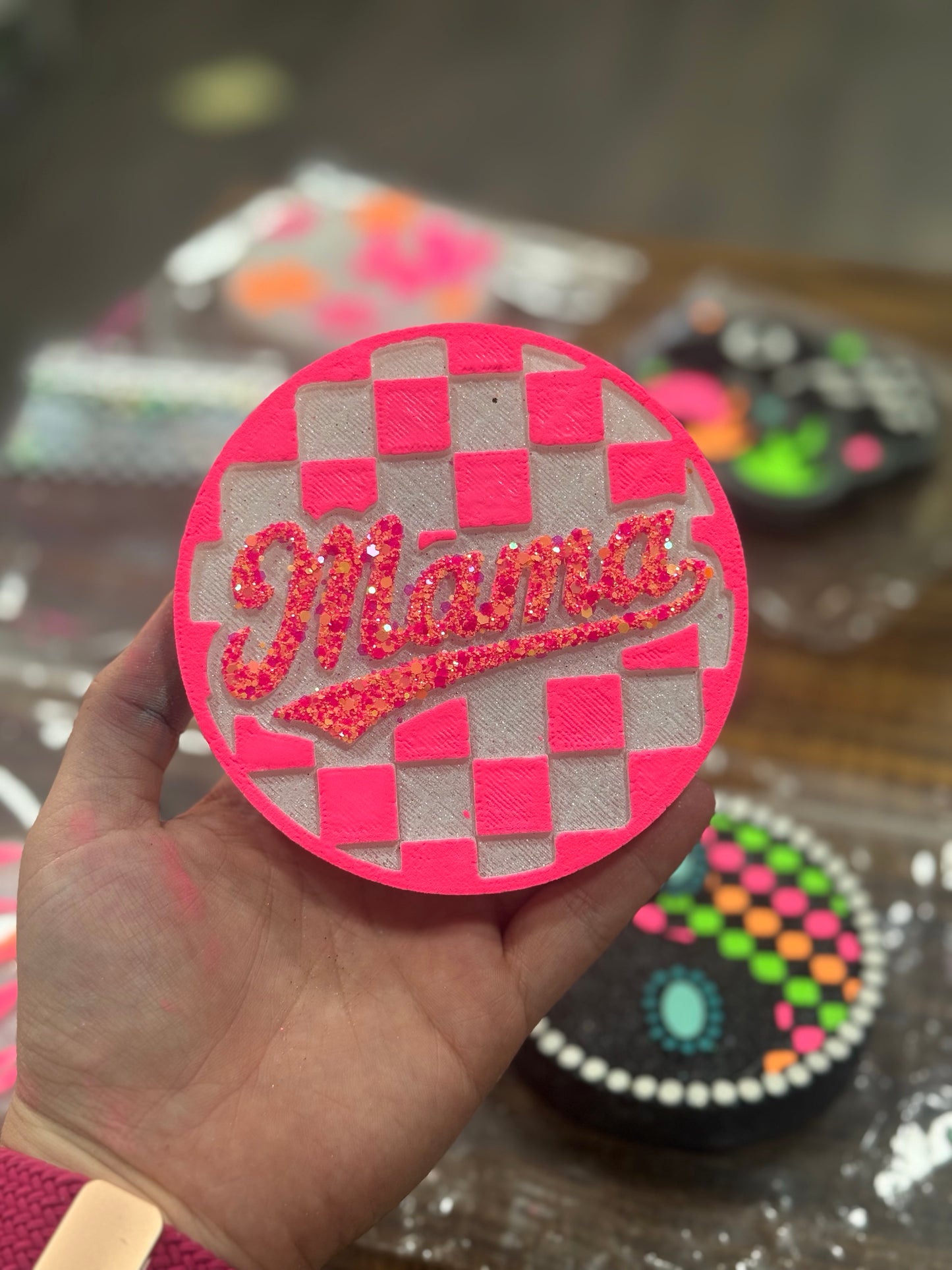 Checkered Mama Freshie