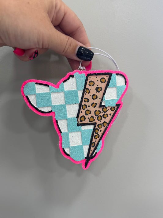 Cheetah Checkered Cow- Pink Sugar Scent
