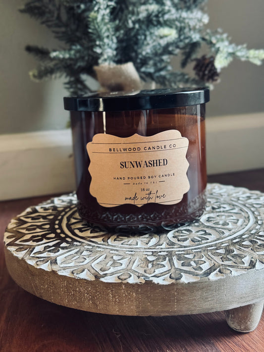 Sunwashed Candle- 3 wick