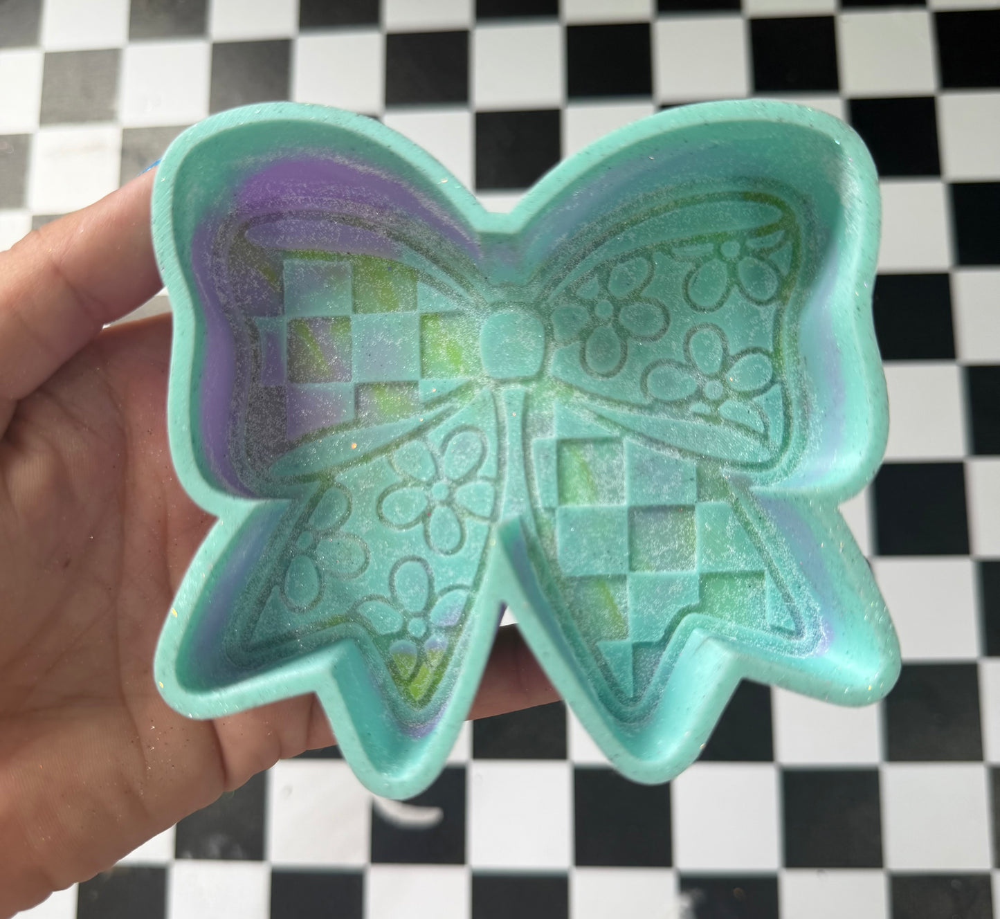 FLORAL & CHECKERED BOW FRESHIE