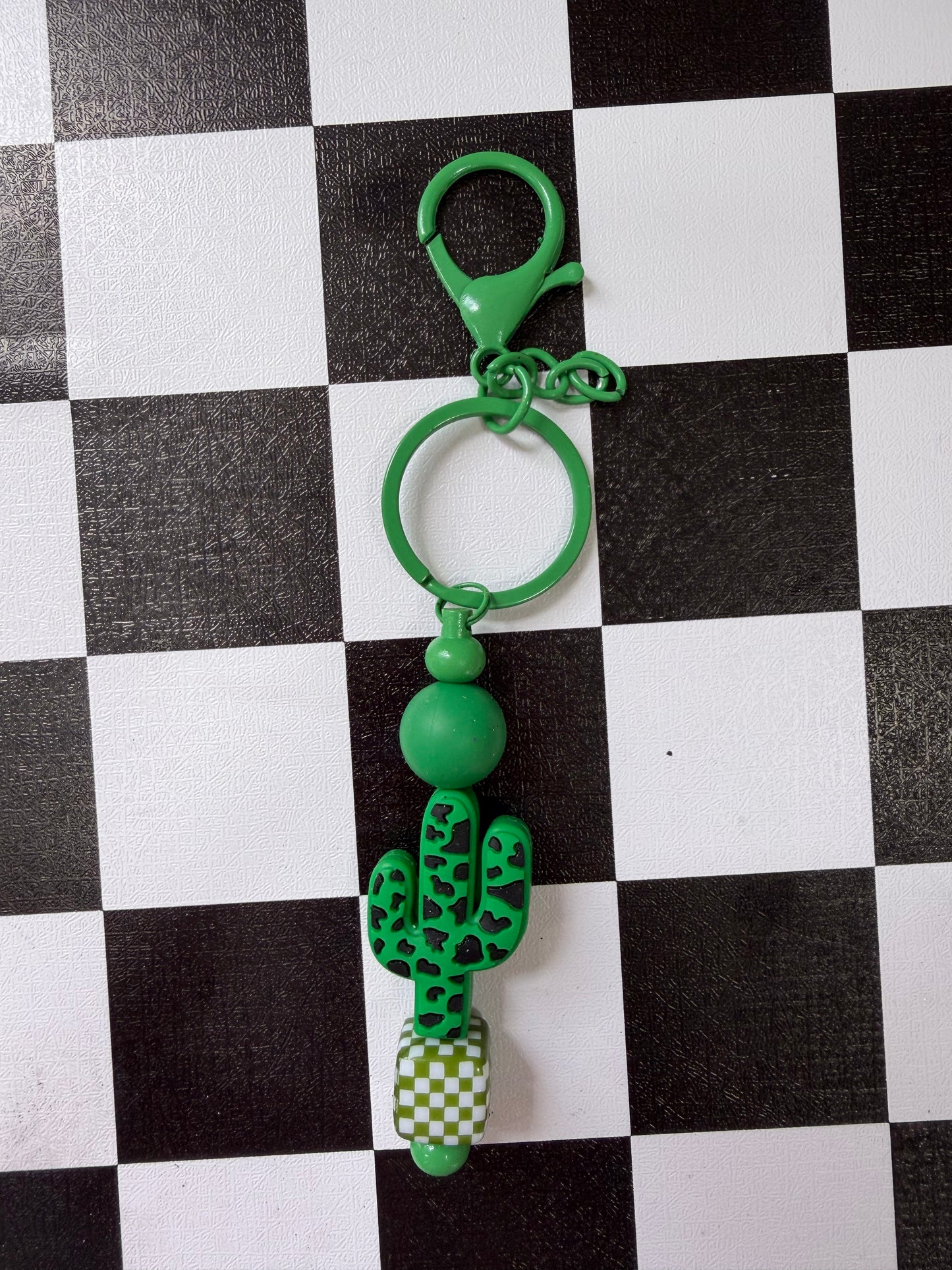 GREEN CACTUS KEYCHAIN