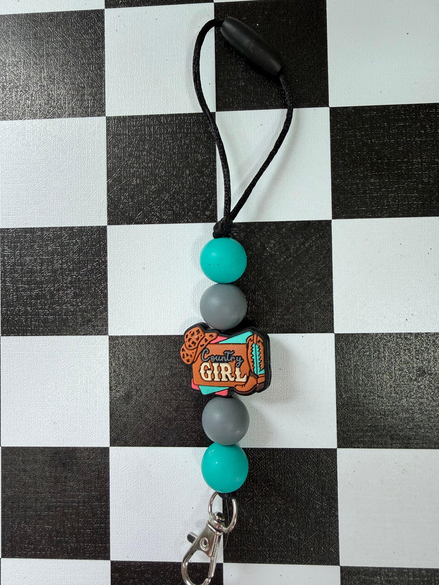 COUNTRY GIRL W TEAL FRESHIE HANGER