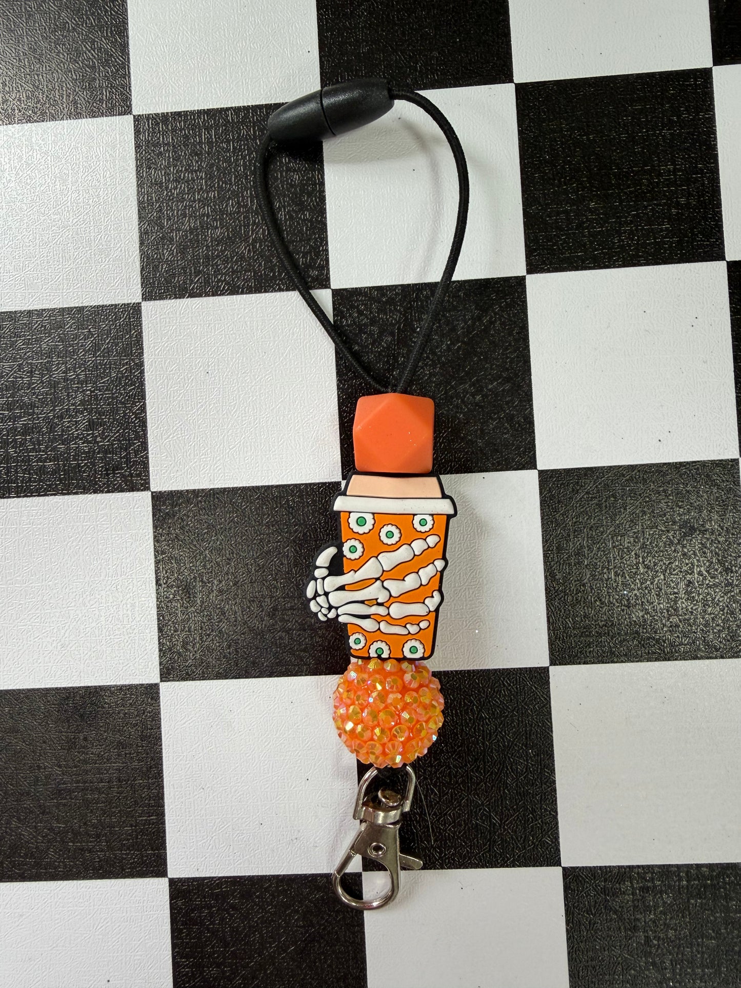 SKELETON HAND W COFFEE FRESHIE HANGER