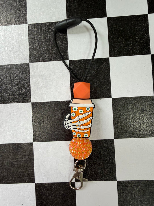 SKELETON HAND W COFFEE FRESHIE HANGER